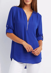 SARAH | Elegant V-Neck Blouse-2